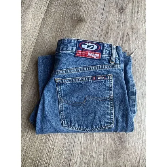 Bongo 90’s Y2K Vintage Low Ride Flare Blue Jeans Juniors 7 - Picture 9 of 9